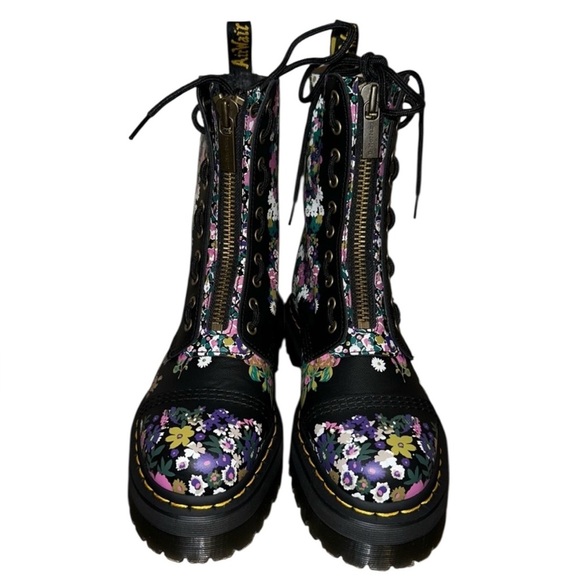 DR. MARTENS SINCLAIR LIMITED EDITION FLORAL ROSES PLATFORM BOOTS SIZE 8 NEW - Picture 6 of 15